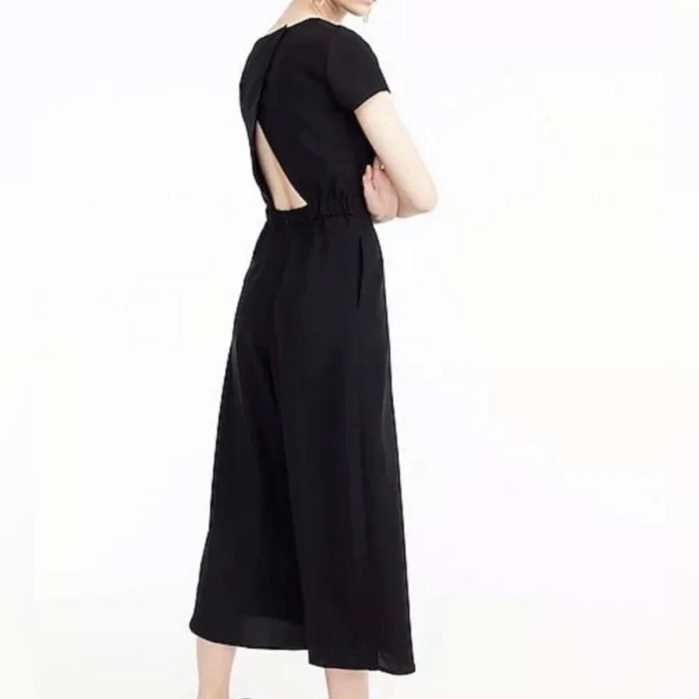 JCREW NWT Drapey back Black Jumpsuit - size 00‎ - Picture 2 of 11